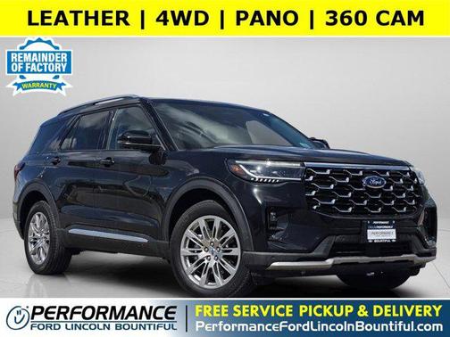 Black Metallic 2025 Ford Explorer Platinum