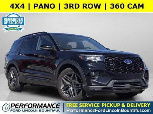 Agate Black Metallic 2025 Ford Explorer ST