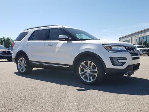 White Platinum Metallic Tri-Coat 2017 Ford Explorer Limited