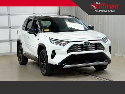 Blizzard Pearl w/Midnight Black Roof 2020 Toyota RAV4 Hybrid SE