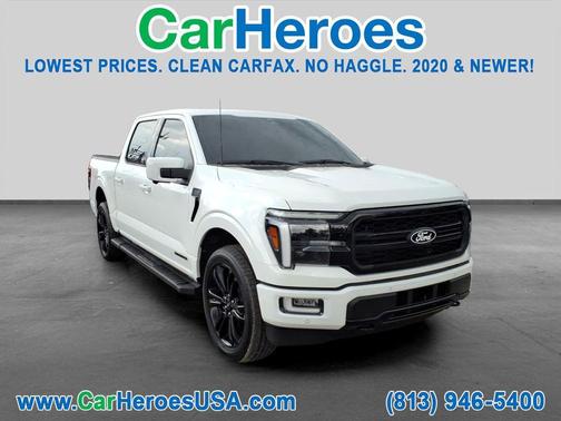 Star White Metallic Tri-Coat 2024 Ford F-150 Lariat