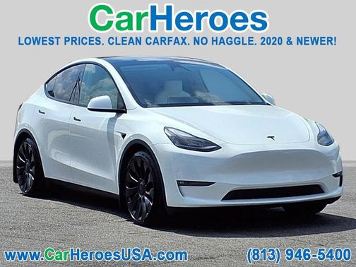 Pearl White Multi-Coat 2023 Tesla Model Y Performance Dual Motor All-Wheel Drive