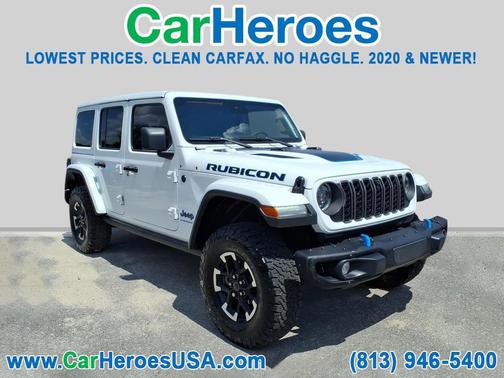 Bright White Clearcoat 2024 Jeep Wrangler 4xe Rubicon X