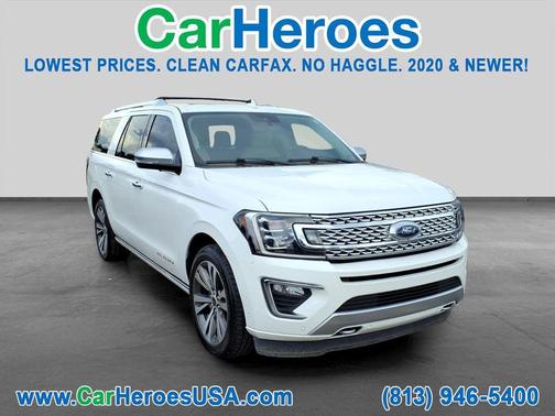 Star White Metallic Tri-Coat 2020 Ford Expedition Max Platinum