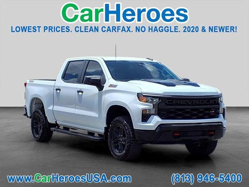 Summit White 2024 Chevrolet Silverado 1500 Custom Trail Boss