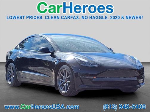Solid Black 2021 Tesla Model 3 Standard Range Plus