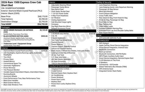 Diamond Black 2026 RAM 1500 Express