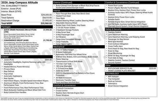 JOOSE 2026 Jeep Compass Latitude