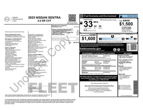 Electric Blue Metallic 2025 Nissan Sentra SR