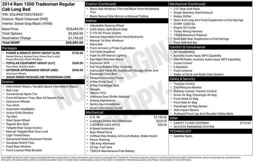 Black Clearcoat 2014 RAM 1500 Tradesman