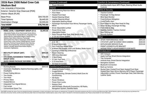 Ceramic Gray 2026 RAM 2500 Rebel/Power Wagon