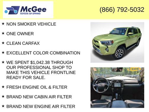 Lime Rush 2023 Toyota 4Runner TRD Off Road Premium