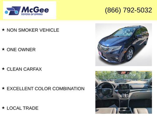 Obsidian Blue Pearl 2018 Honda Odyssey EX-L