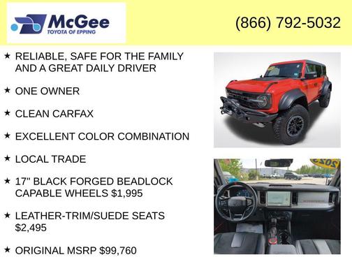 Code Orange 2023 Ford Bronco Raptor