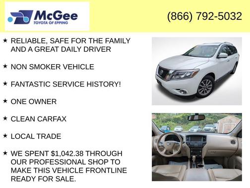 Pearl White 2015 Nissan Pathfinder SL