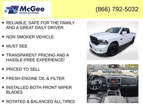 2017 RAM 1500 Night Quad Cab 4x4 6'4' Box