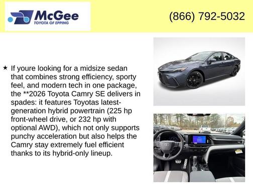 2026 Toyota Camry SE