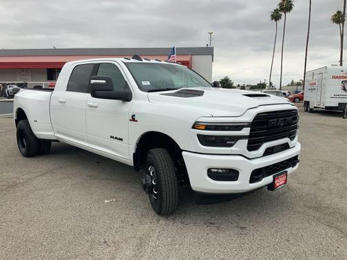 Bright White Clearcoat 2026 RAM 3500 Laramie Mega Cab 4x4 6'4' Box