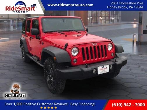 Red 2018 Jeep Wrangler JK Unlimited Sport