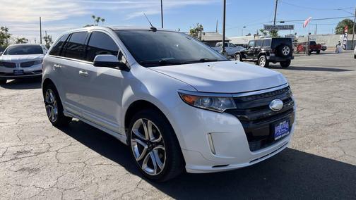 White Platinum Tri-Coat Metallic 2013 Ford Edge Sport