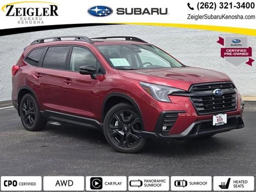 Crimson Red Pearl 2023 Subaru Ascent Onyx Edition 7-Passenger