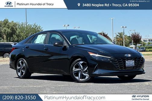 Black 2023 Hyundai ELANTRA HEV Limited