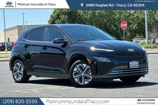 Black 2023 Hyundai KONA EV SE