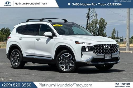 White 2023 Hyundai SANTA FE Limited