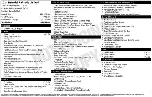 2021 Hyundai PALISADE Limited