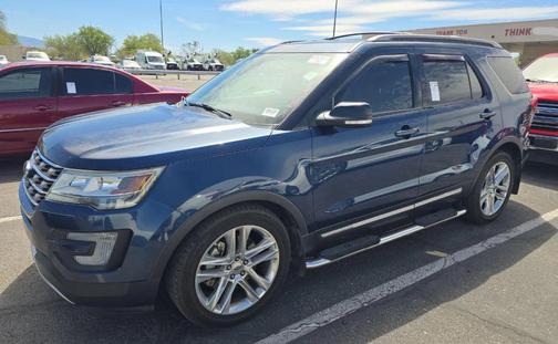 Blue 2017 Ford Explorer sport