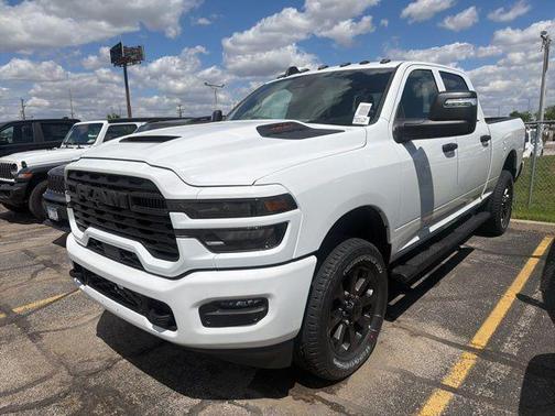 Bright White Clearcoat 2026 RAM 2500 Black Express Crew Cab 4x4 6'4' Box