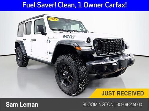 Bright White Clearcoat 2025 Jeep Wrangler 4xe Willys