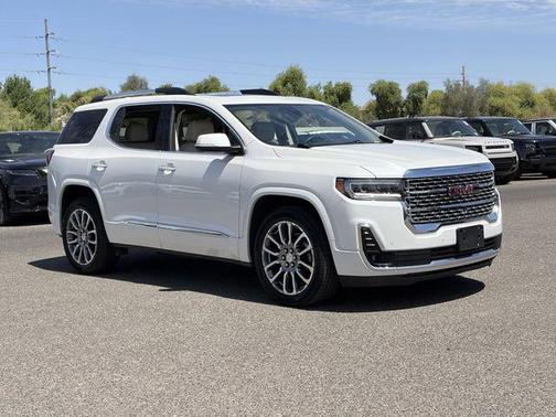 White Frost Tricoat 2023 GMC Acadia Denali
