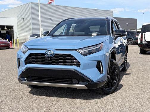 Cavalry Blue/Midnight Black Metallic 2022 Toyota RAV4 Hybrid SE
