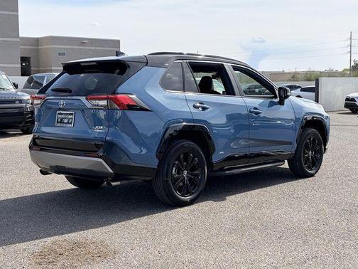 Cavalry Blue/Midnight Black Metallic 2022 Toyota RAV4 Hybrid SE