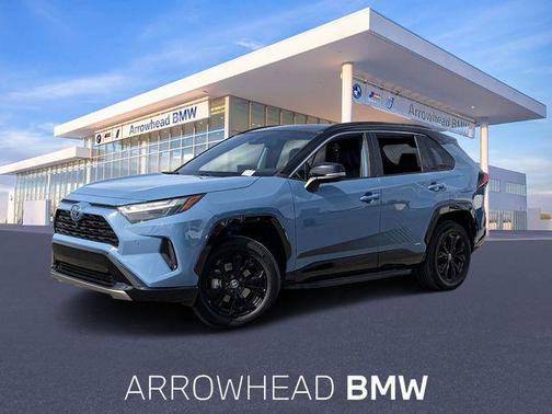 Cavalry Blue/Midnight Black Metallic 2022 Toyota RAV4 Hybrid SE