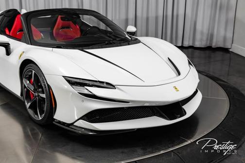 Bianco Cervino 2022 Ferrari SF90 Spider Convertible