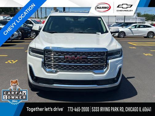 White Frost Tricoat 2023 GMC Acadia Denali