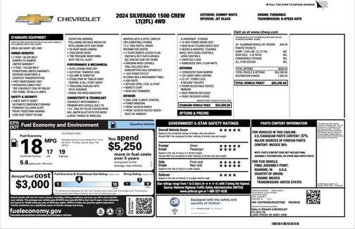 Summit White 2024 Chevrolet Silverado 1500 LT