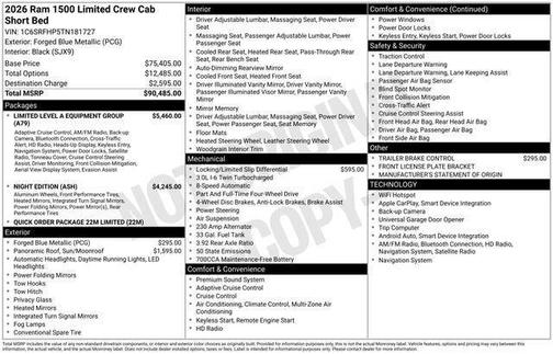2026 RAM 1500 Limited