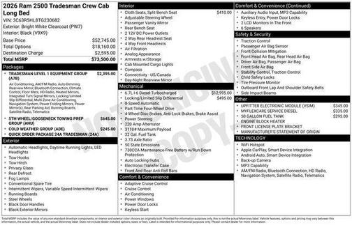 2026 RAM 2500 Tradesman