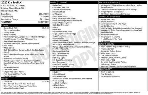 Cherry Black 2020 Kia Soul LX