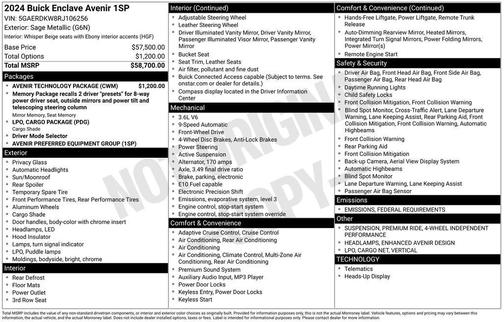 2024 Buick Enclave Avenir