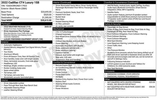 2022 Cadillac CT4 Luxury
