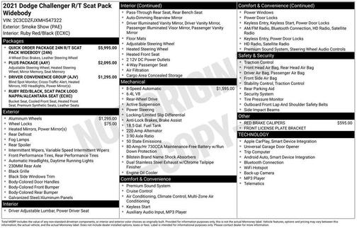 2021 Dodge Challenger R/T Scat Pack