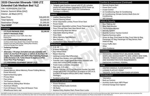 2020 Chevrolet Silverado 1500 LTZ