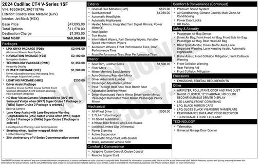 2024 Cadillac CT4-V V-Series