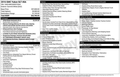 2016 GMC Yukon SLT