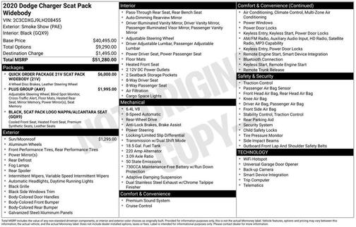 2020 Dodge Charger Scat Pack
