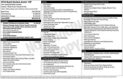 2024 Buick Enclave Avenir